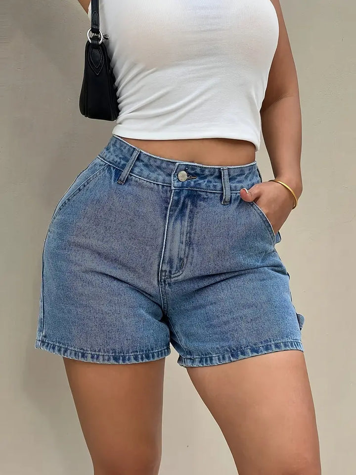 Mid Lenght Denim Shorts for Women