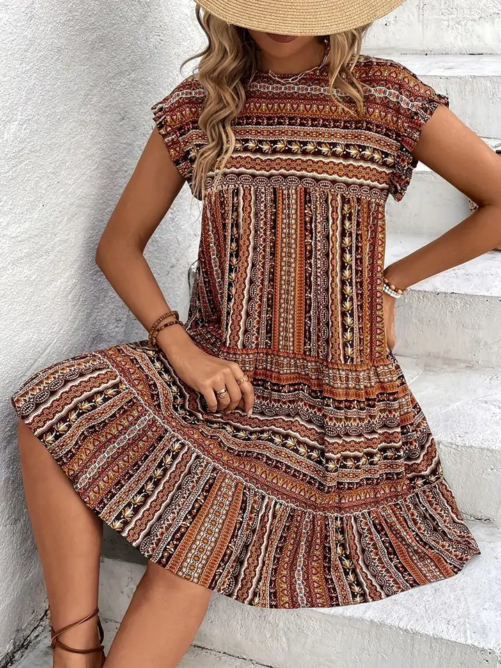 Vintage Summer Boho Dress for Women